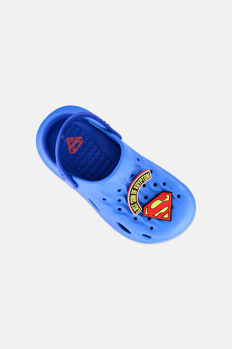 DC Kids Boy Superman Slip On Clogs, Blue - Image 2